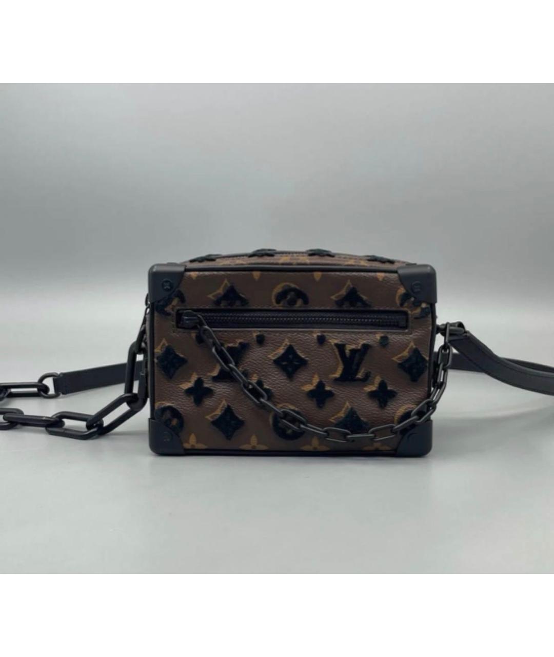 LOUIS VUITTON Коричневая кожаная сумка на плечо, фото 5