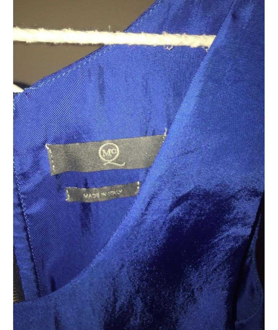 ALEXANDER MCQUEEN Синее полиэстеровое коктейльное платье, фото 3