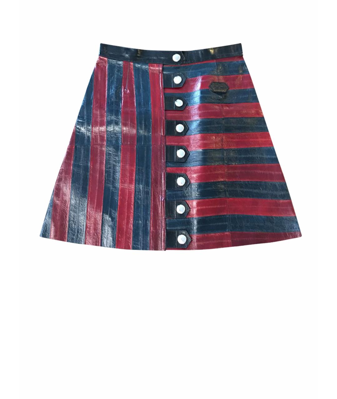 LOUIS VUITTON Мульти кожаная юбка мини, фото 1