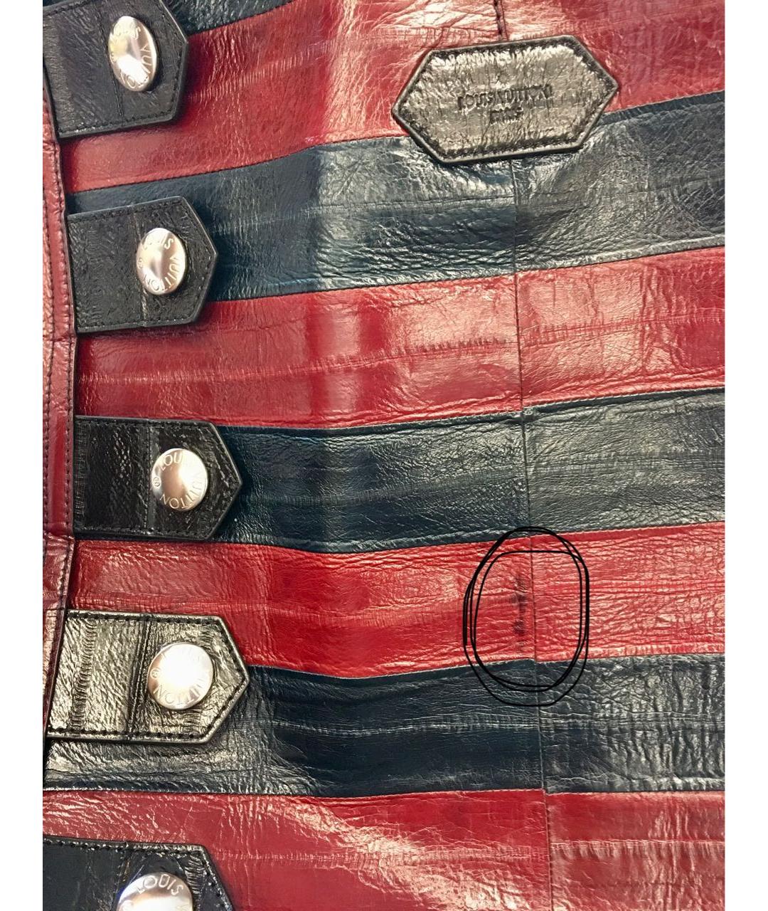 LOUIS VUITTON Мульти кожаная юбка мини, фото 8