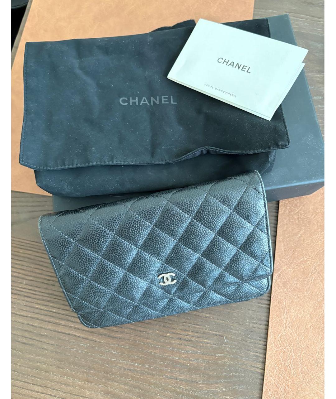 CHANEL Черная кожаная сумка через плечо, фото 2