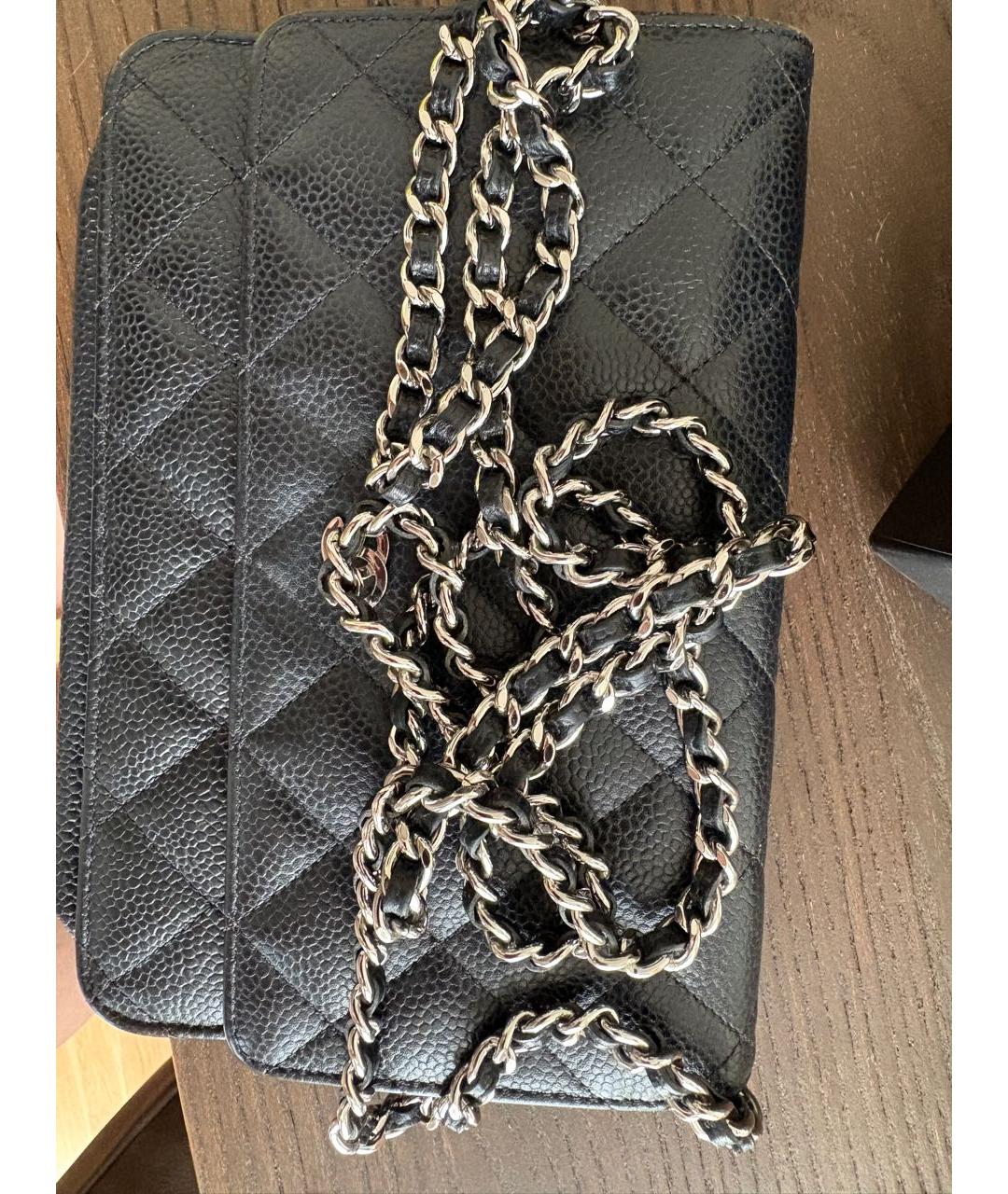 CHANEL Черная кожаная сумка через плечо, фото 6
