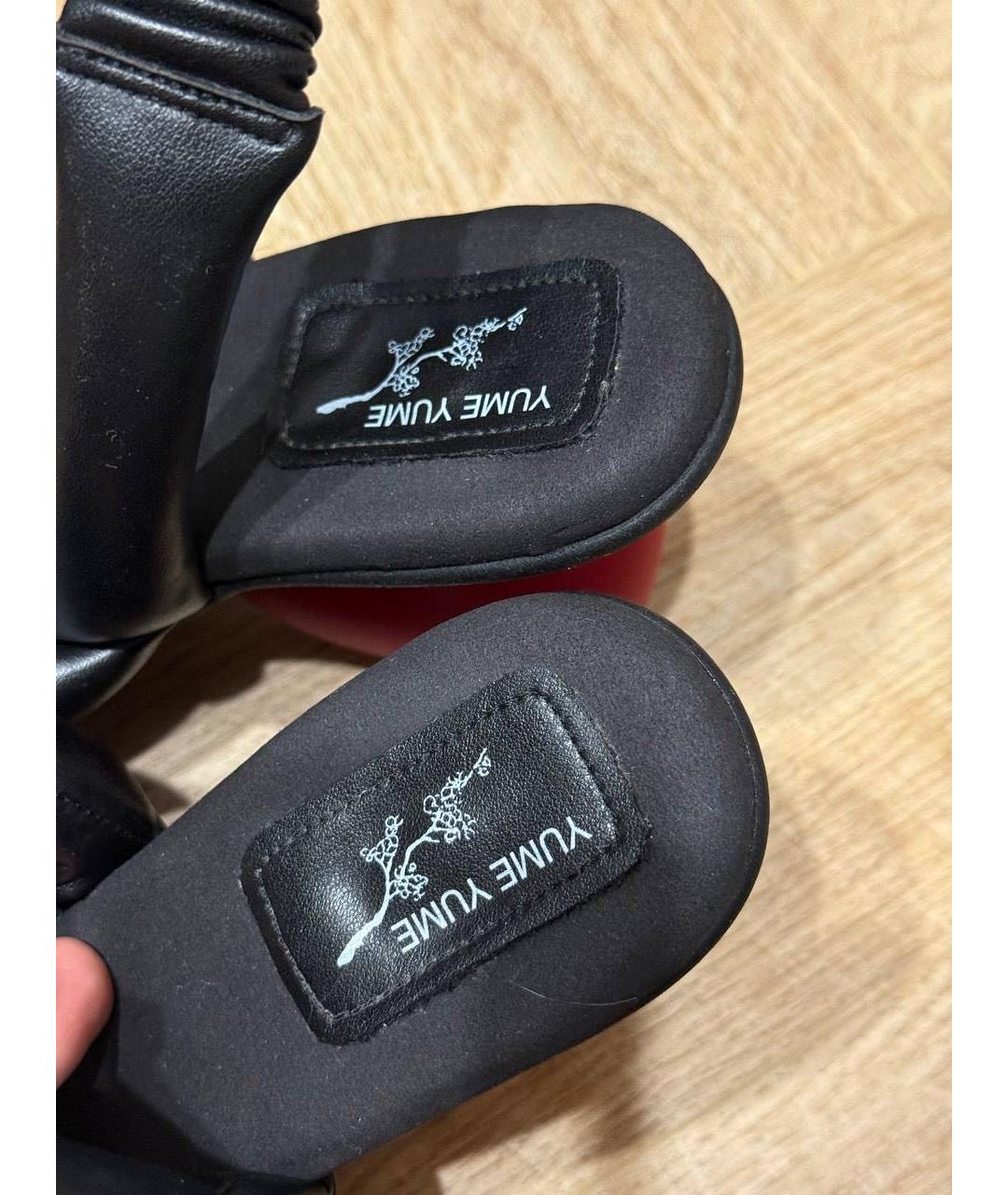 YUME YUME Черные кожаные мюли, фото 3