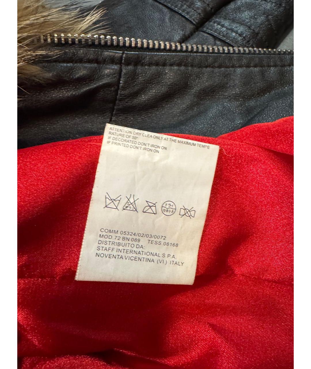 DSQUARED2 Черная кожаная куртка, фото 7