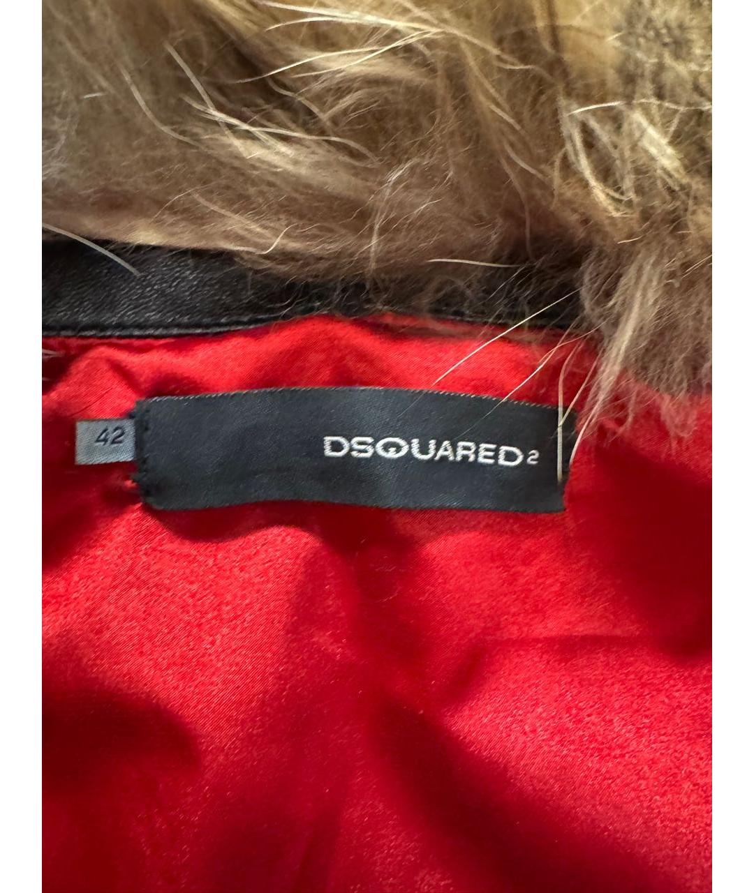 DSQUARED2 Черная кожаная куртка, фото 5