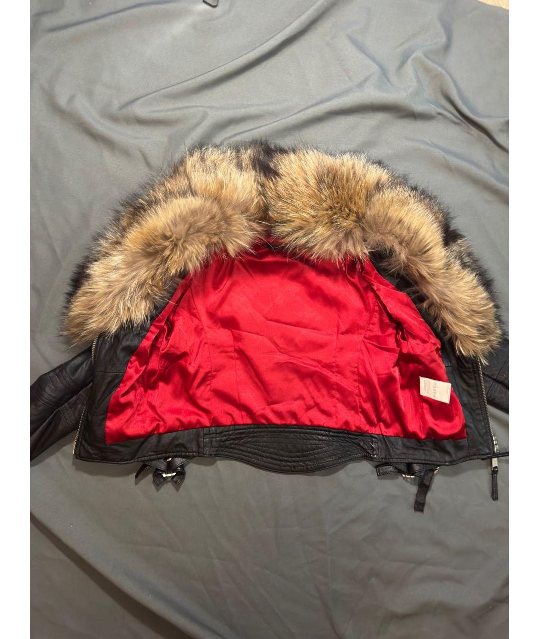 DSQUARED2 Черная кожаная куртка, фото 3