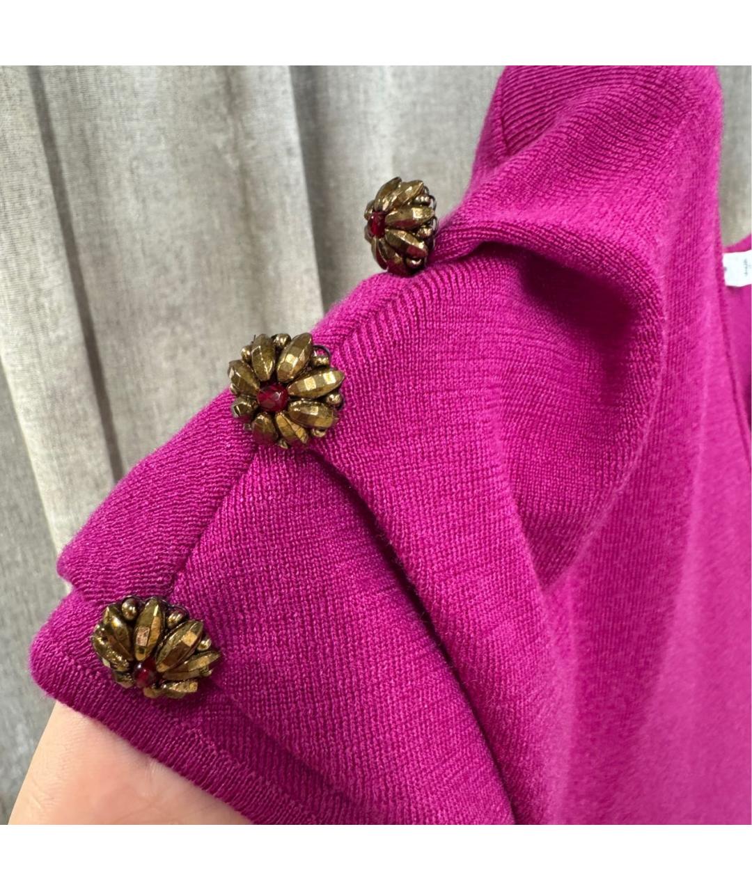 CHRISTIAN DIOR Розовое шерстяное повседневное платье, фото 4