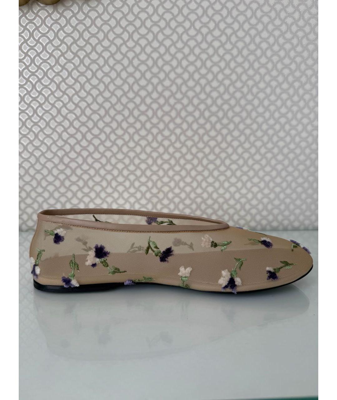 KHAITE Бежевые синтетические балетки, фото 9