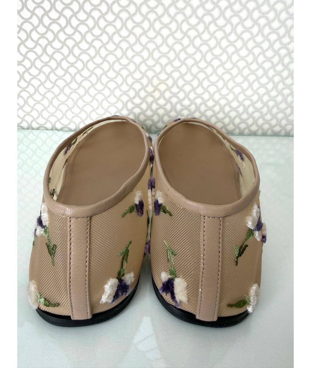 KHAITE Бежевые синтетические балетки, фото 4