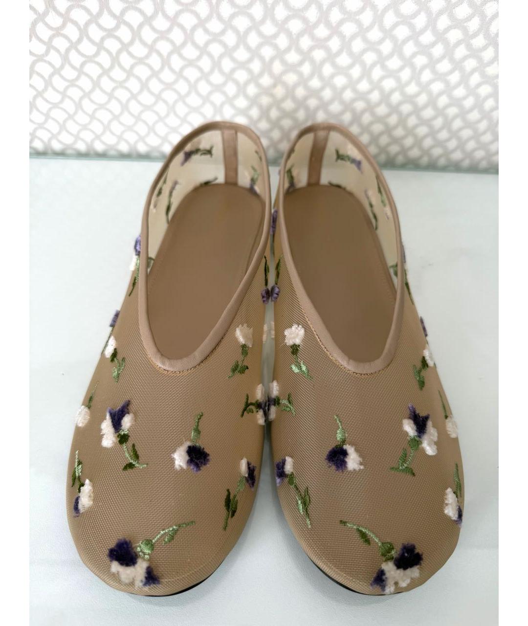 KHAITE Бежевые синтетические балетки, фото 2