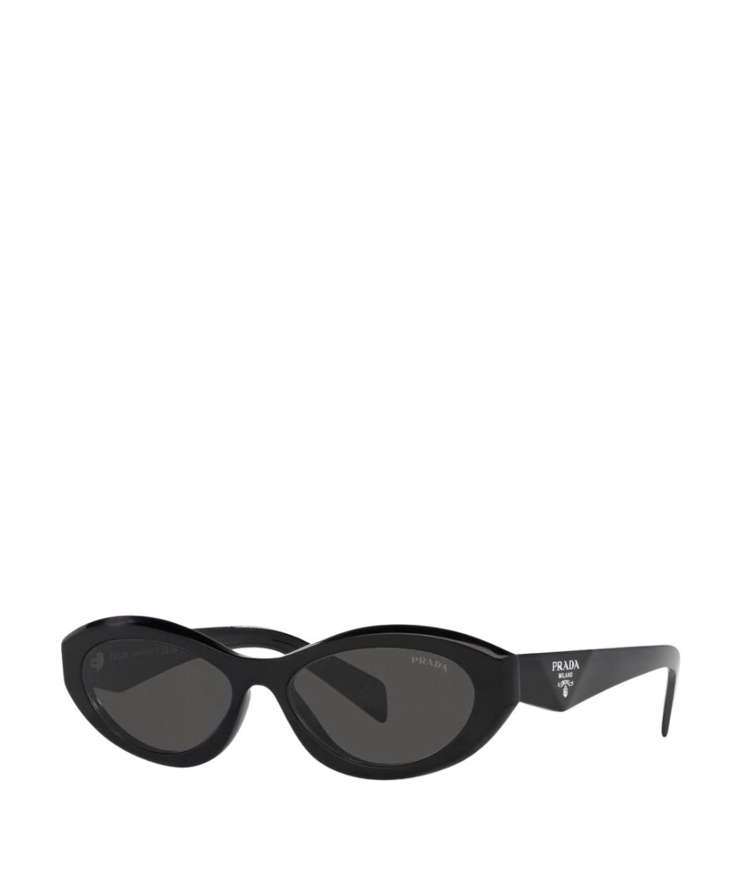 PRADA Черные пластиковые солнцезащитные очки, фото 1