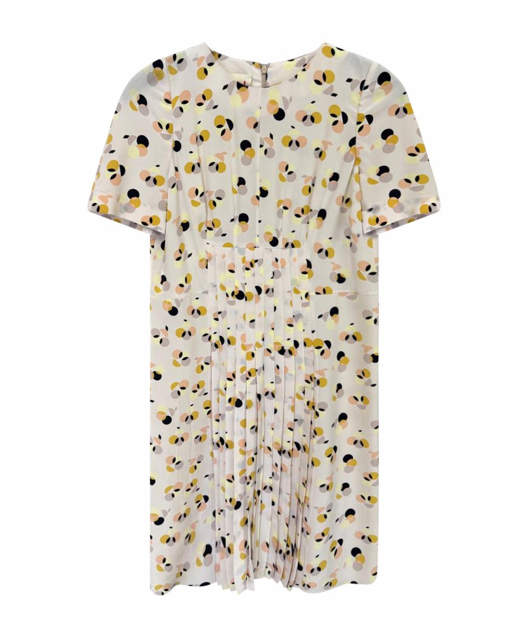 MARNI Бежевое шелковое повседневное платье, фото 1