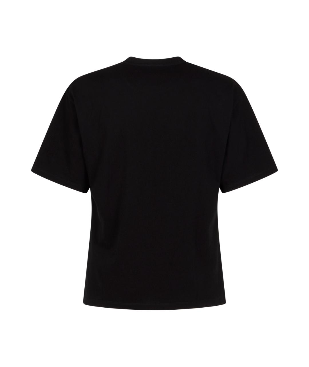 SAINT LAURENT Черная хлопковая футболка, фото 2