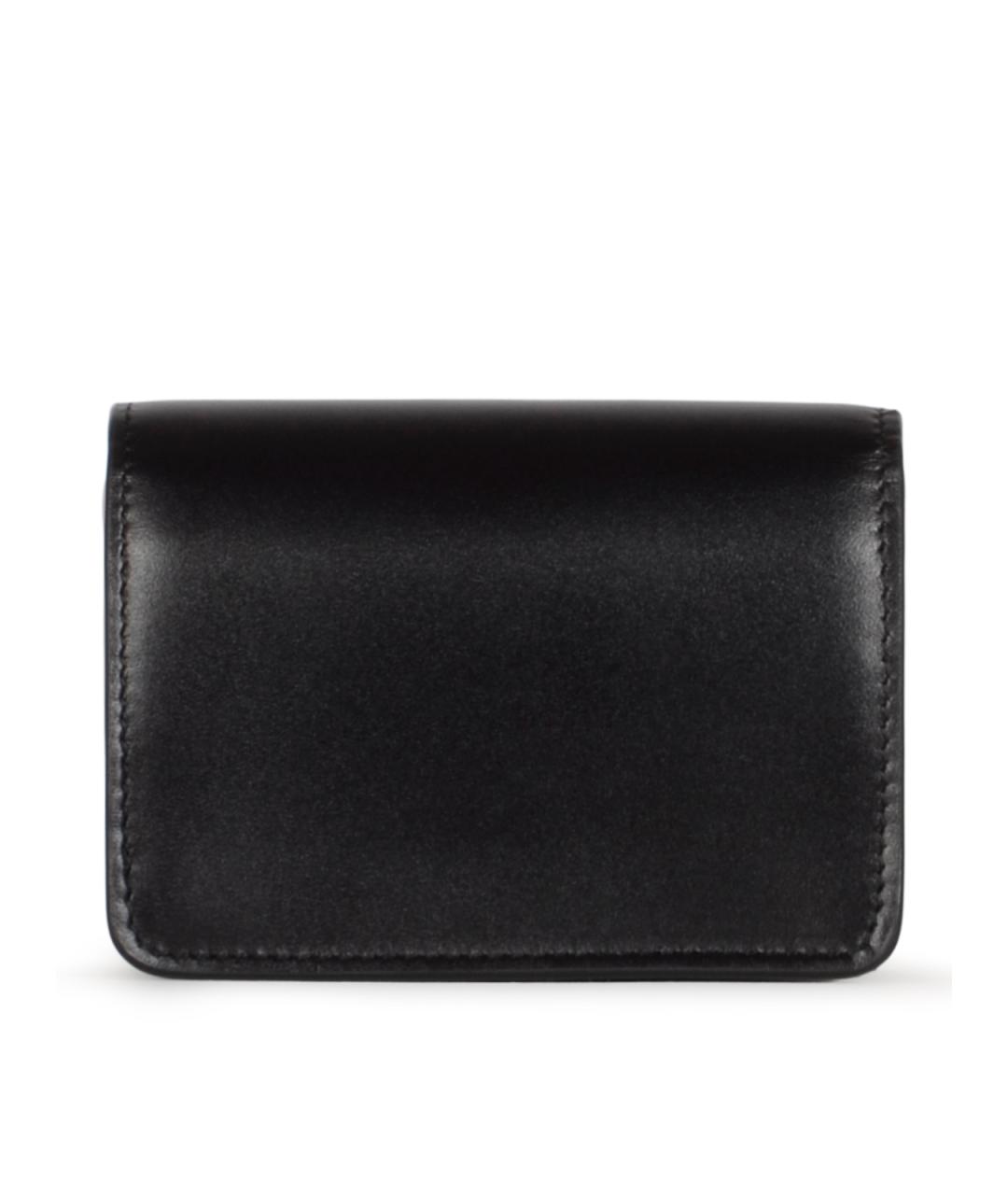 SAINT LAURENT Черный кожаный кошелек, фото 3