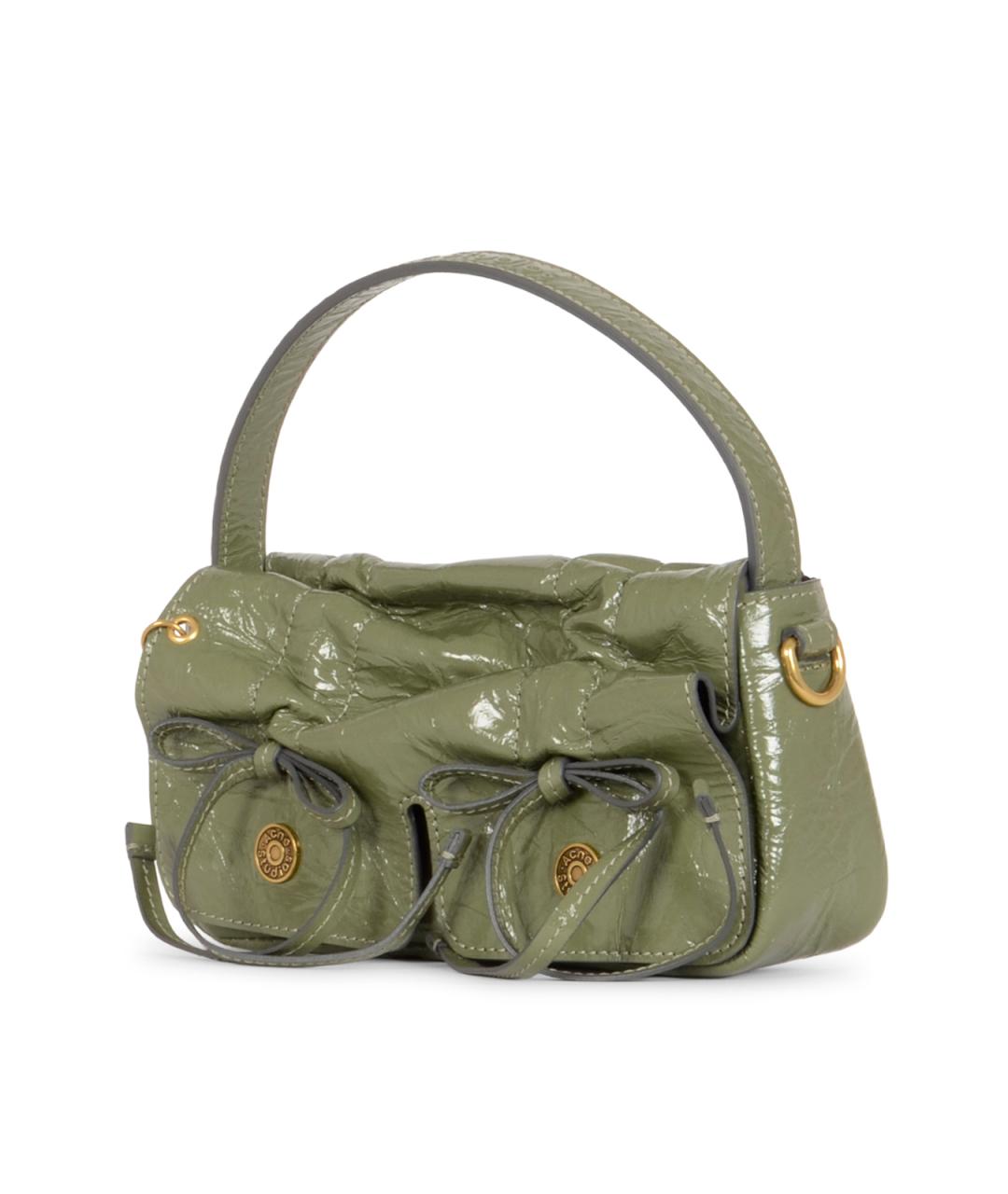 ACNE STUDIOS Зеленая синтетическая сумка через плечо, фото 2