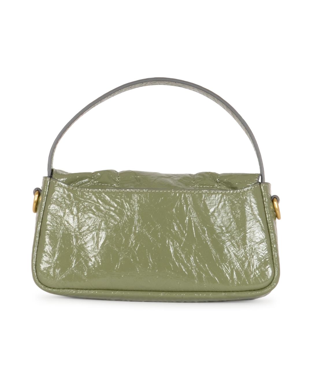 ACNE STUDIOS Зеленая синтетическая сумка через плечо, фото 3