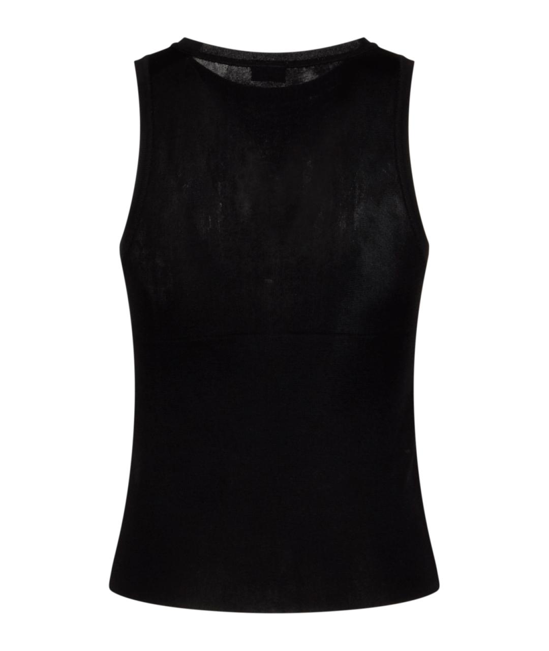 SAINT LAURENT Черная майка, фото 2