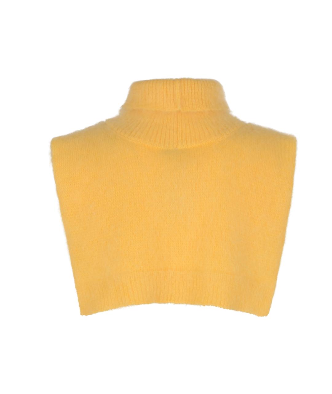 MONCLER Желтая шерстяная водолазка, фото 4