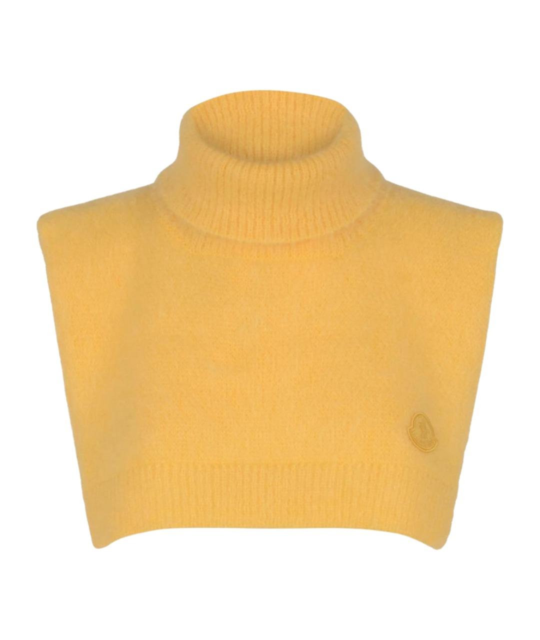 MONCLER Желтая шерстяная водолазка, фото 1