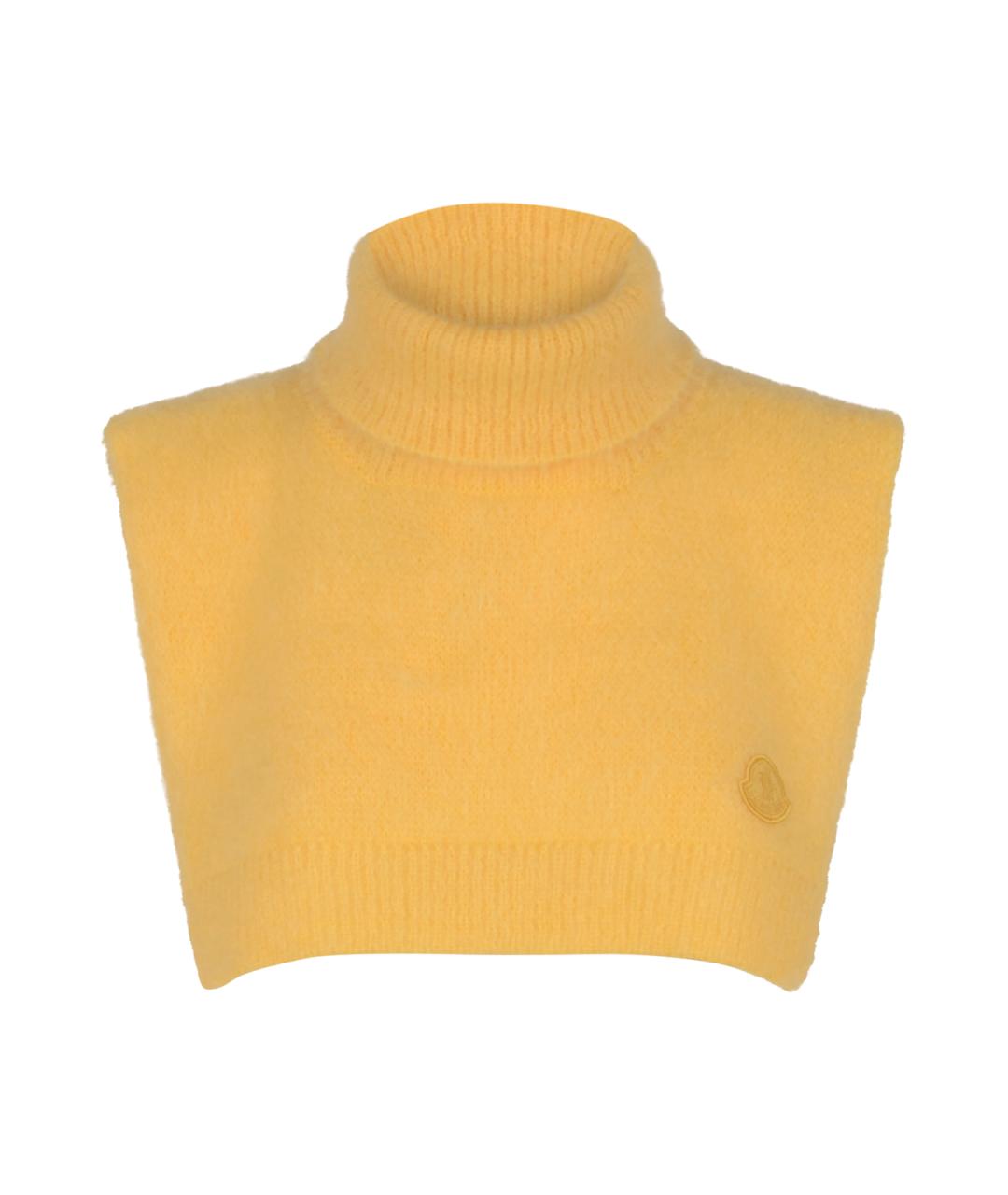 MONCLER Желтая шерстяная водолазка, фото 2