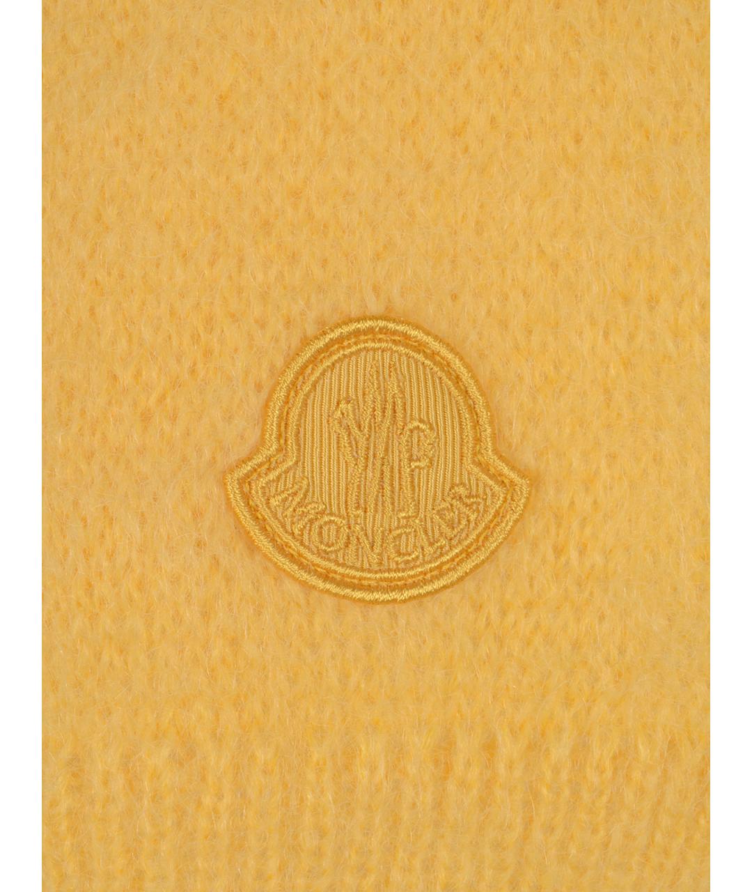 MONCLER Желтая шерстяная водолазка, фото 6