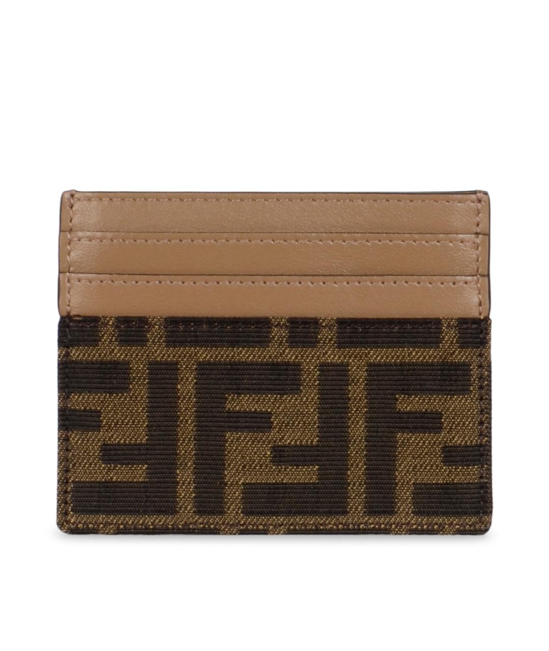 FENDI Коричневый кардхолдер, фото 1