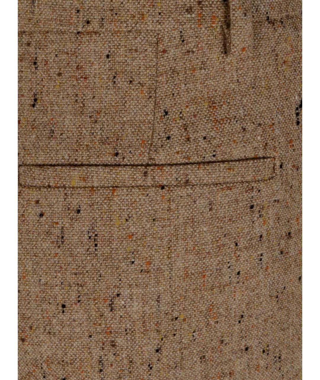 VALENTINO Бежевые шерстяные прямые брюки, фото 3