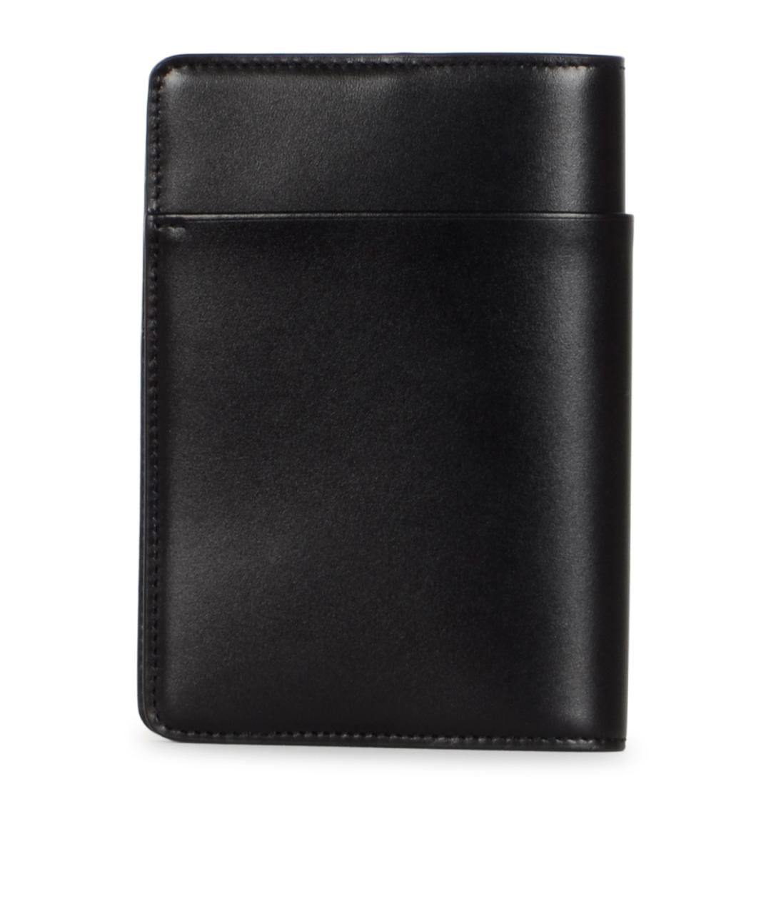 SAINT LAURENT Черный кожаный кошелек, фото 3