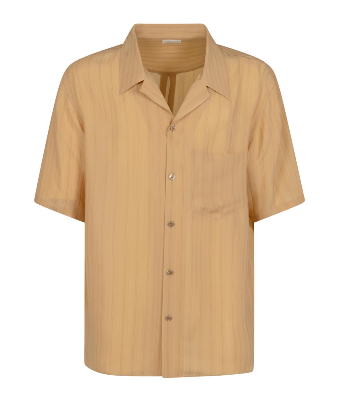 SAINT LAURENT Бежевая шелковая кэжуал рубашка, фото 1