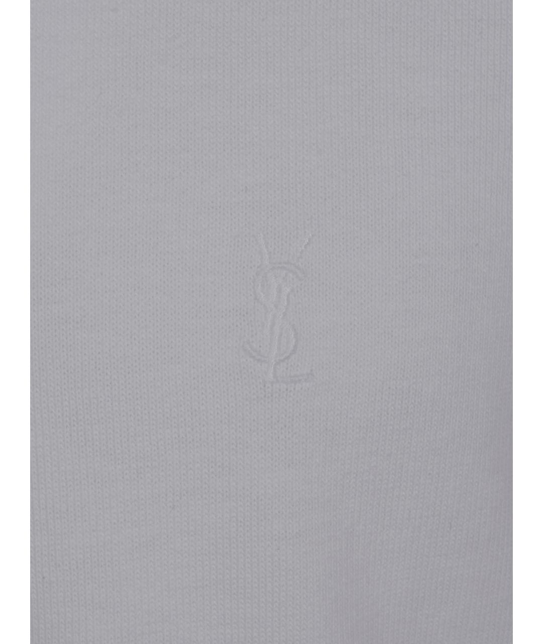 SAINT LAURENT Белая хлопковая футболка, фото 3