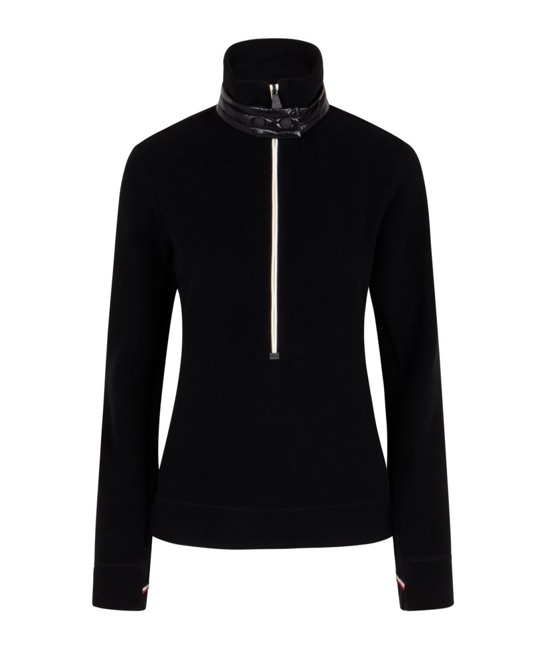 MONCLER GRENOBLE Черный полиэстеровый кардиган, фото 1