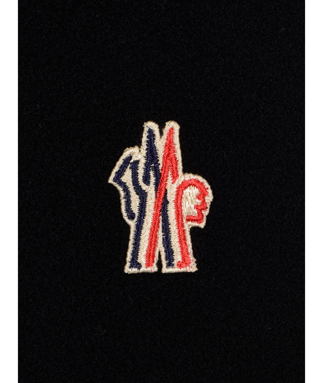 MONCLER GRENOBLE Черный полиэстеровый кардиган, фото 3