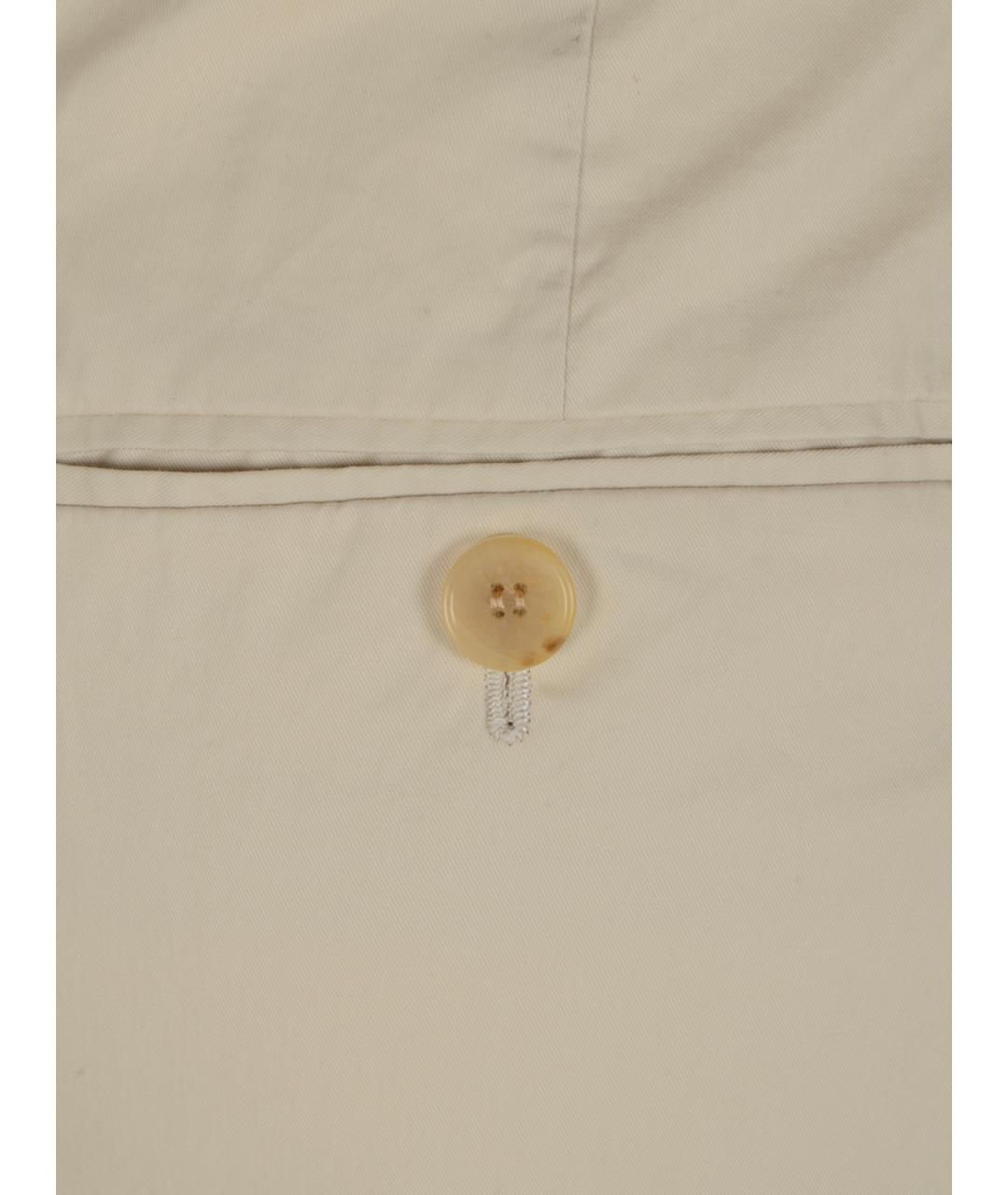 ACNE STUDIOS Бежевые хлопковые прямые брюки, фото 3