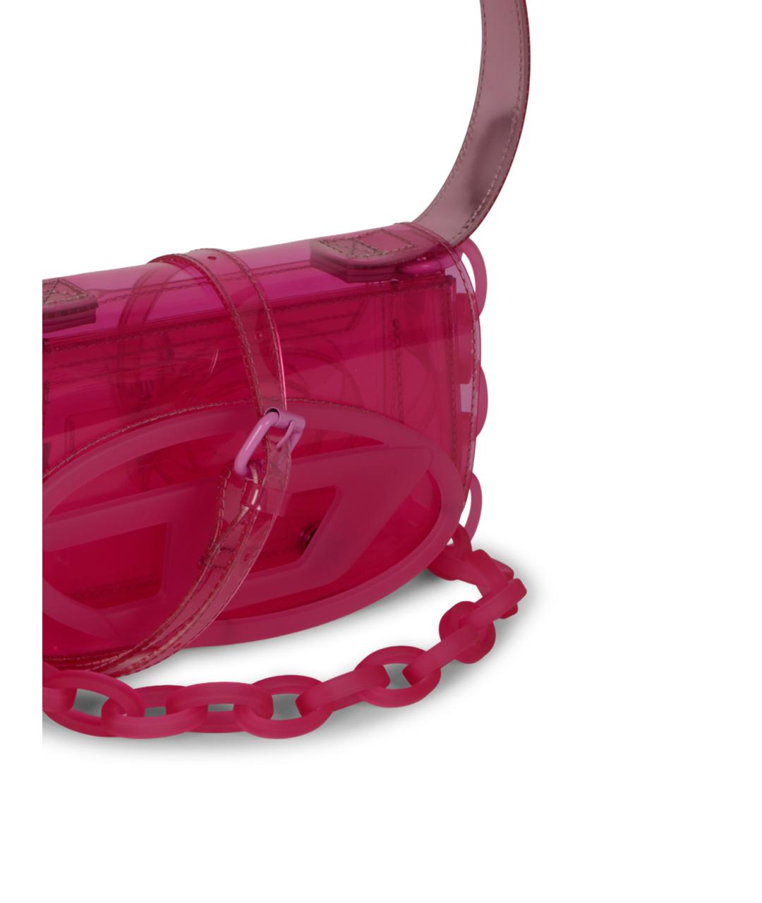 DIESEL Розовая синтетическая сумка через плечо, фото 4