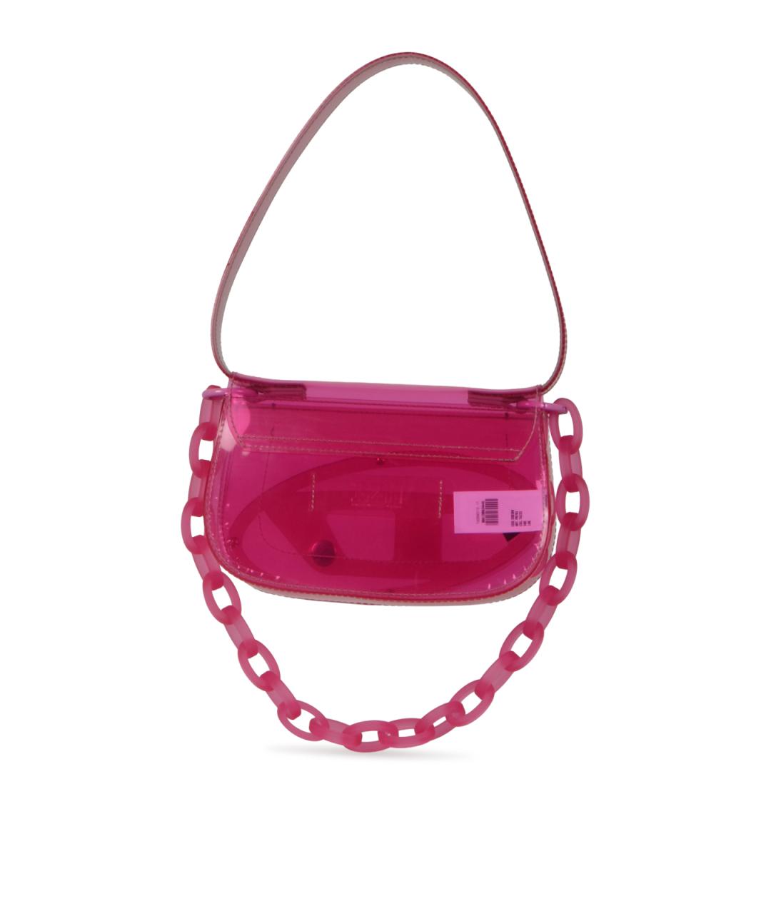 DIESEL Розовая синтетическая сумка через плечо, фото 3