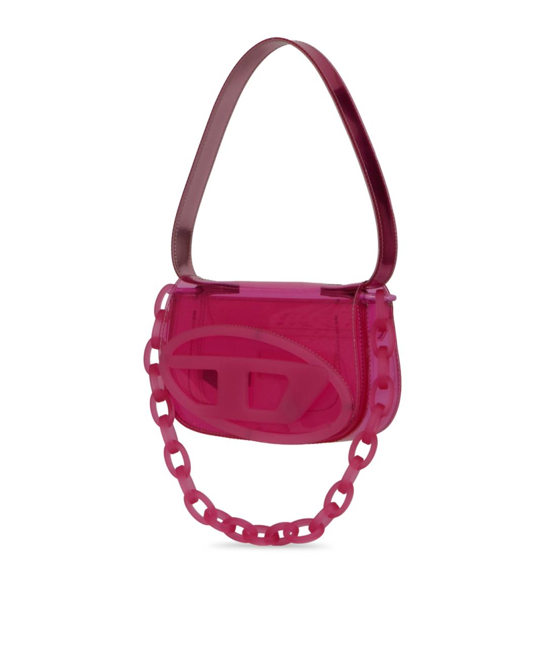 DIESEL Розовая синтетическая сумка через плечо, фото 2