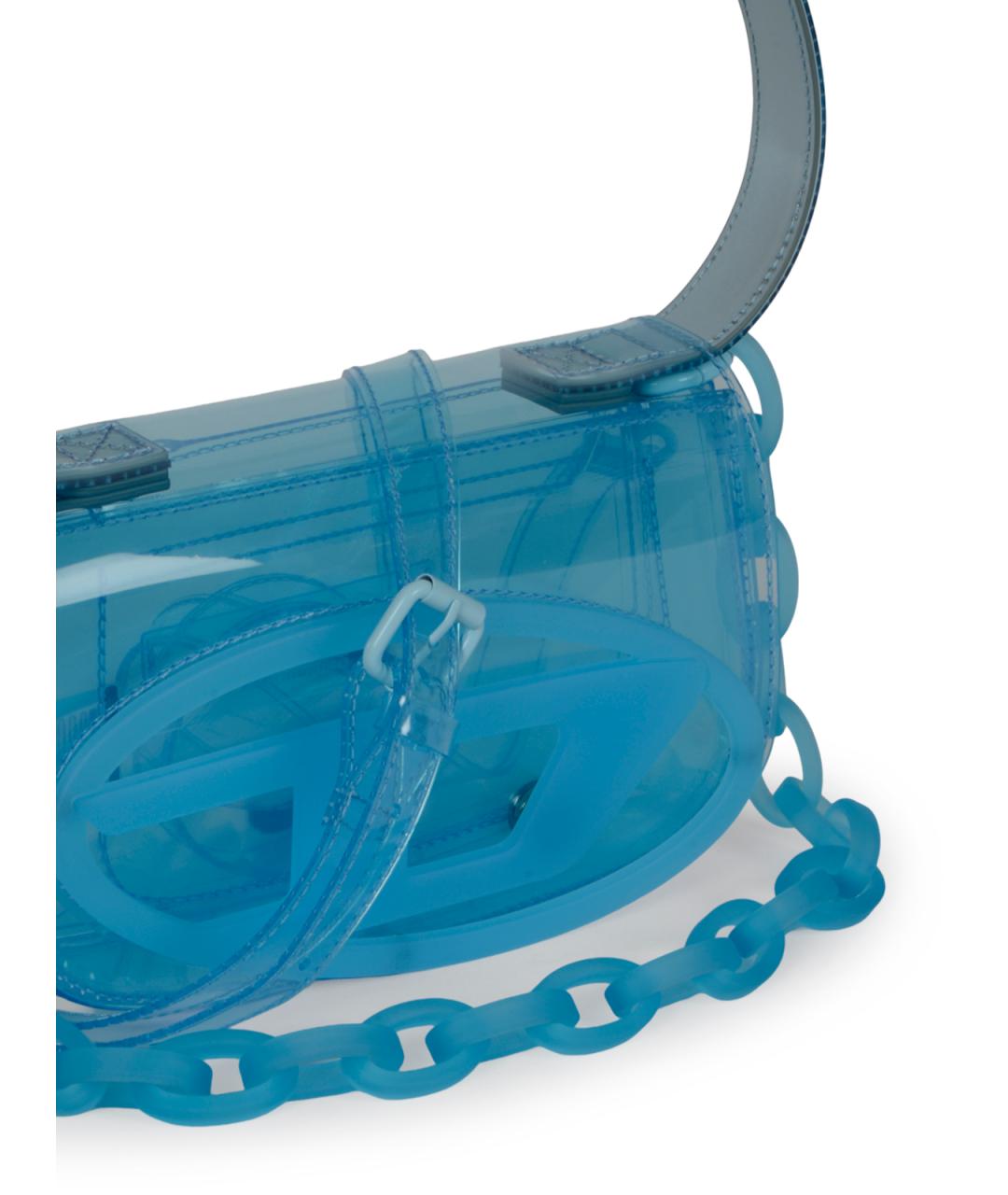 DIESEL Голубая синтетическая сумка через плечо, фото 3