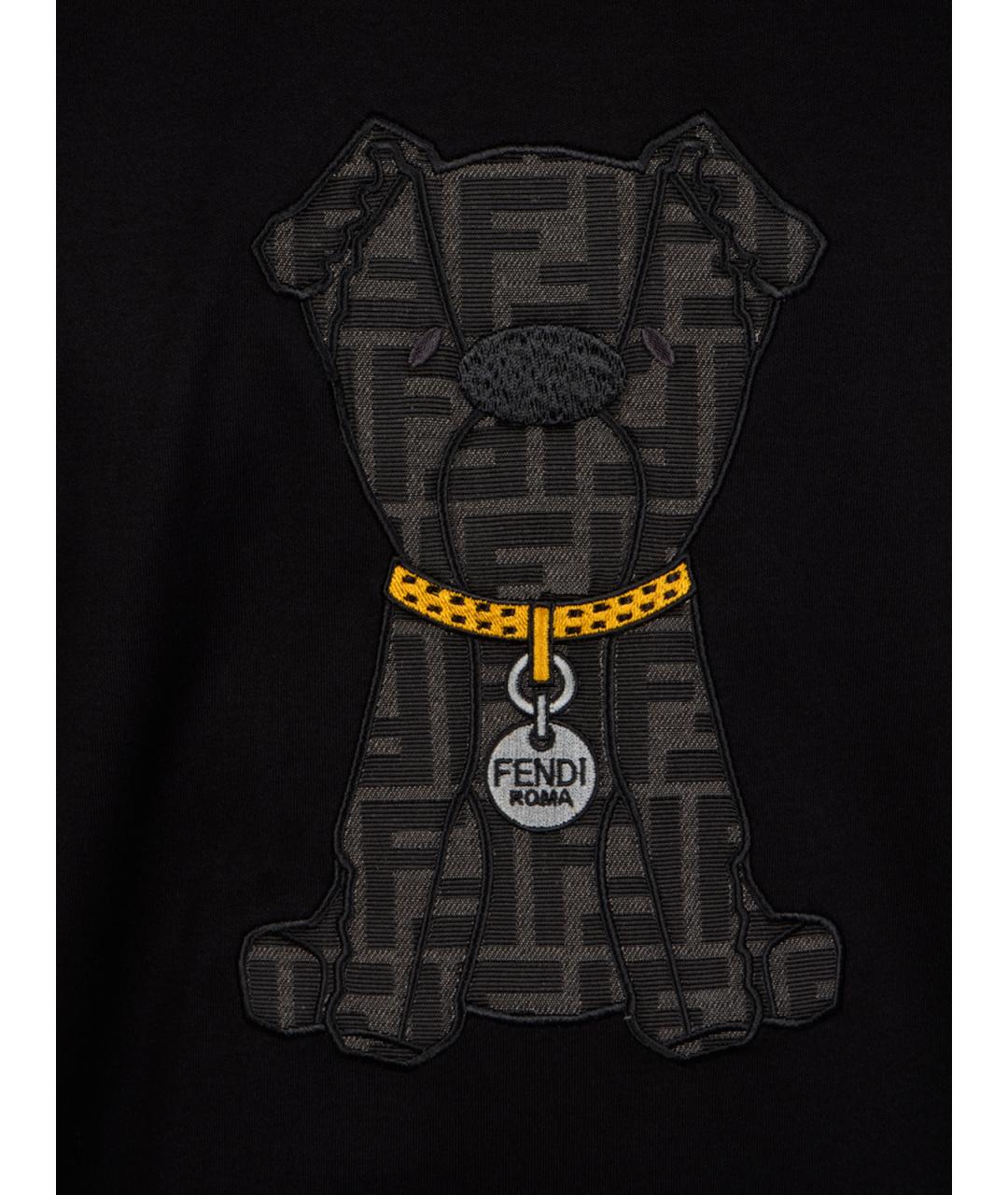 FENDI Черная хлопковая классическая рубашка, фото 3