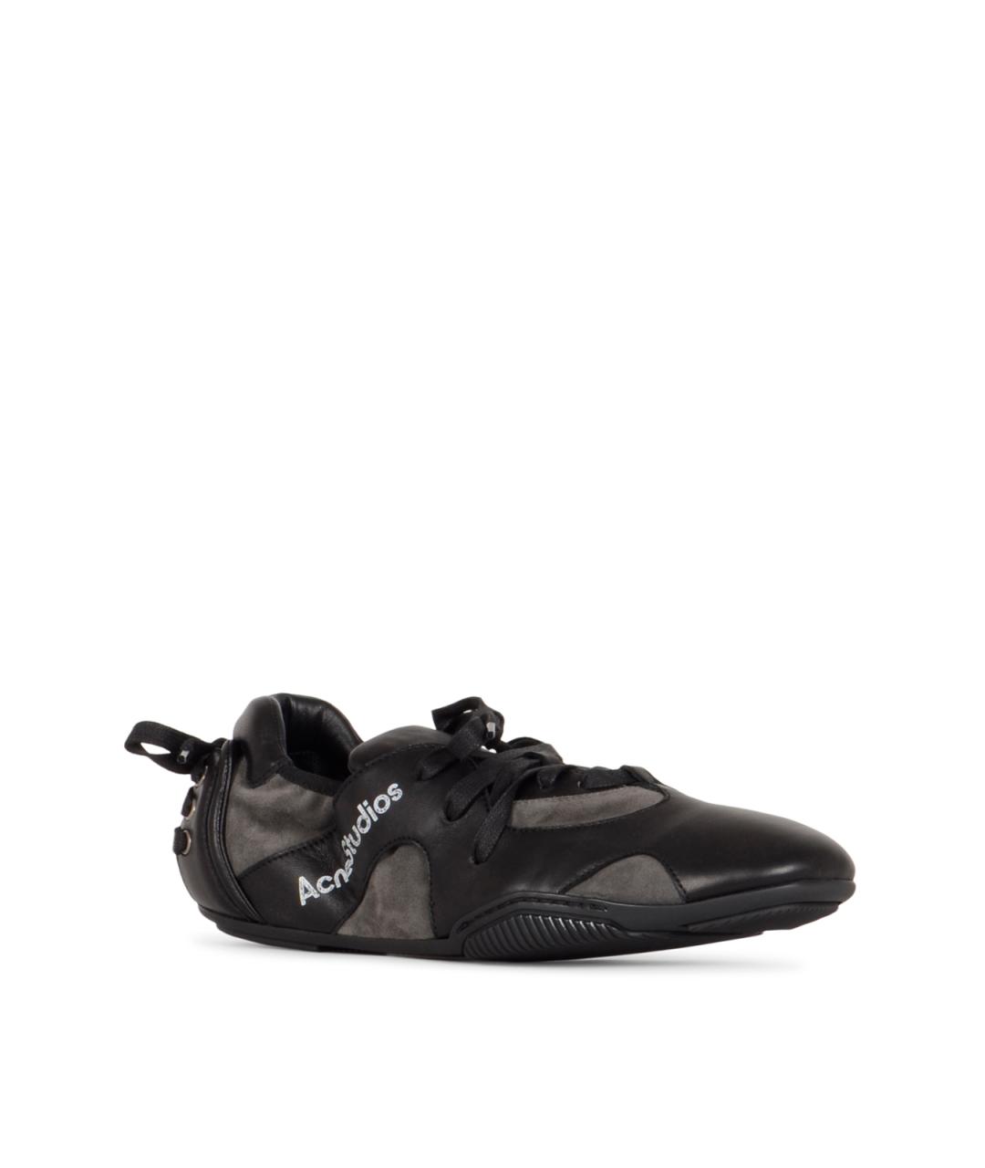 ACNE STUDIOS Черные кожаные низкие кроссовки / кеды, фото 2