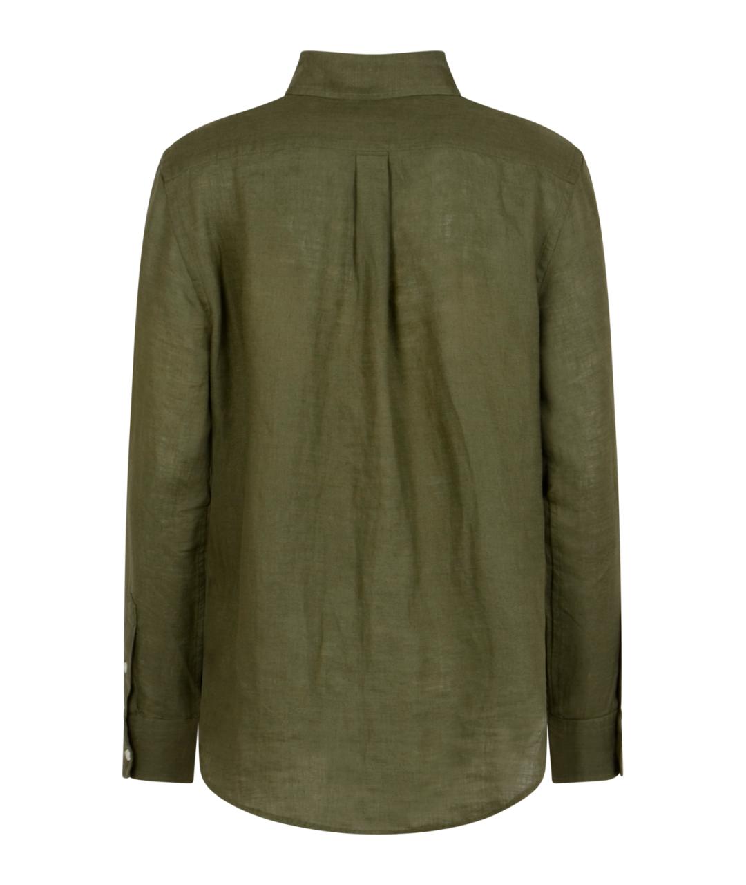 POLO RALPH LAUREN Зеленая льняная рубашка, фото 2