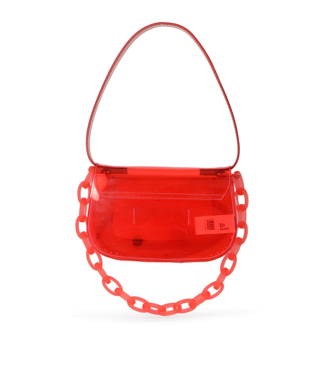DIESEL Красная синтетическая сумка через плечо, фото 3