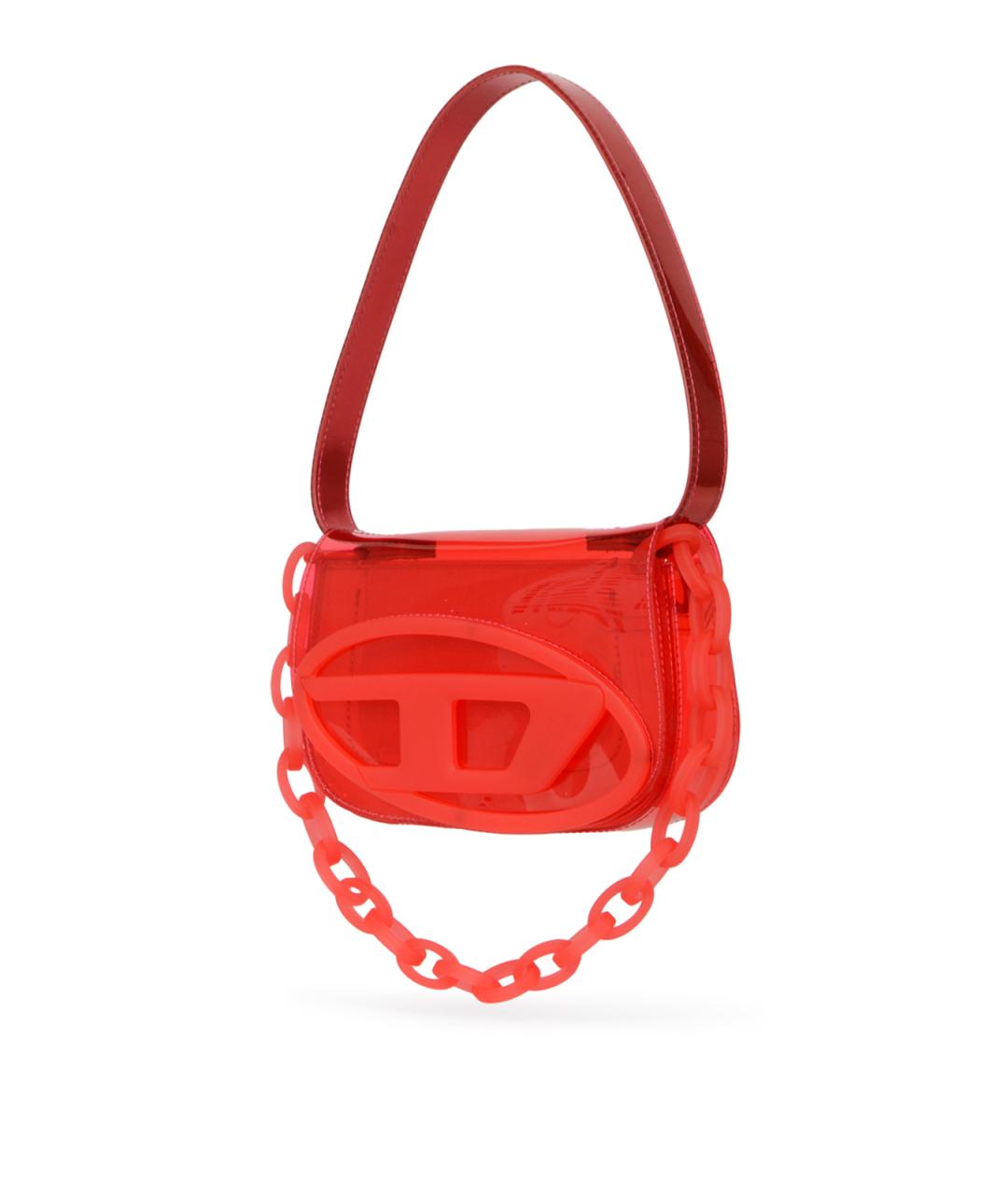 DIESEL Красная синтетическая сумка через плечо, фото 2