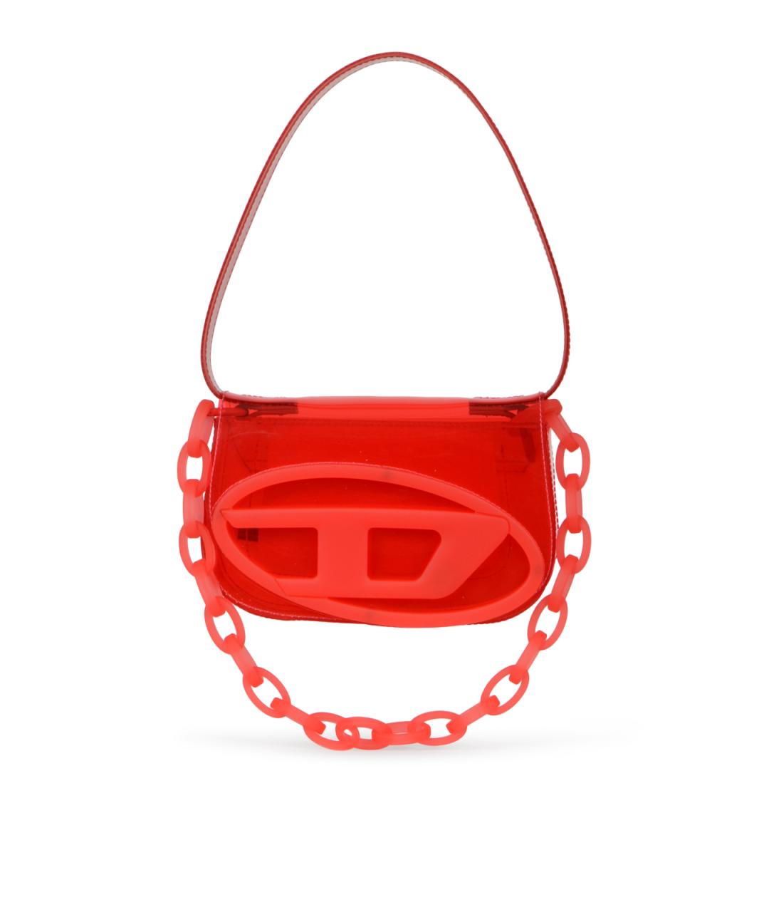 DIESEL Красная синтетическая сумка через плечо, фото 1