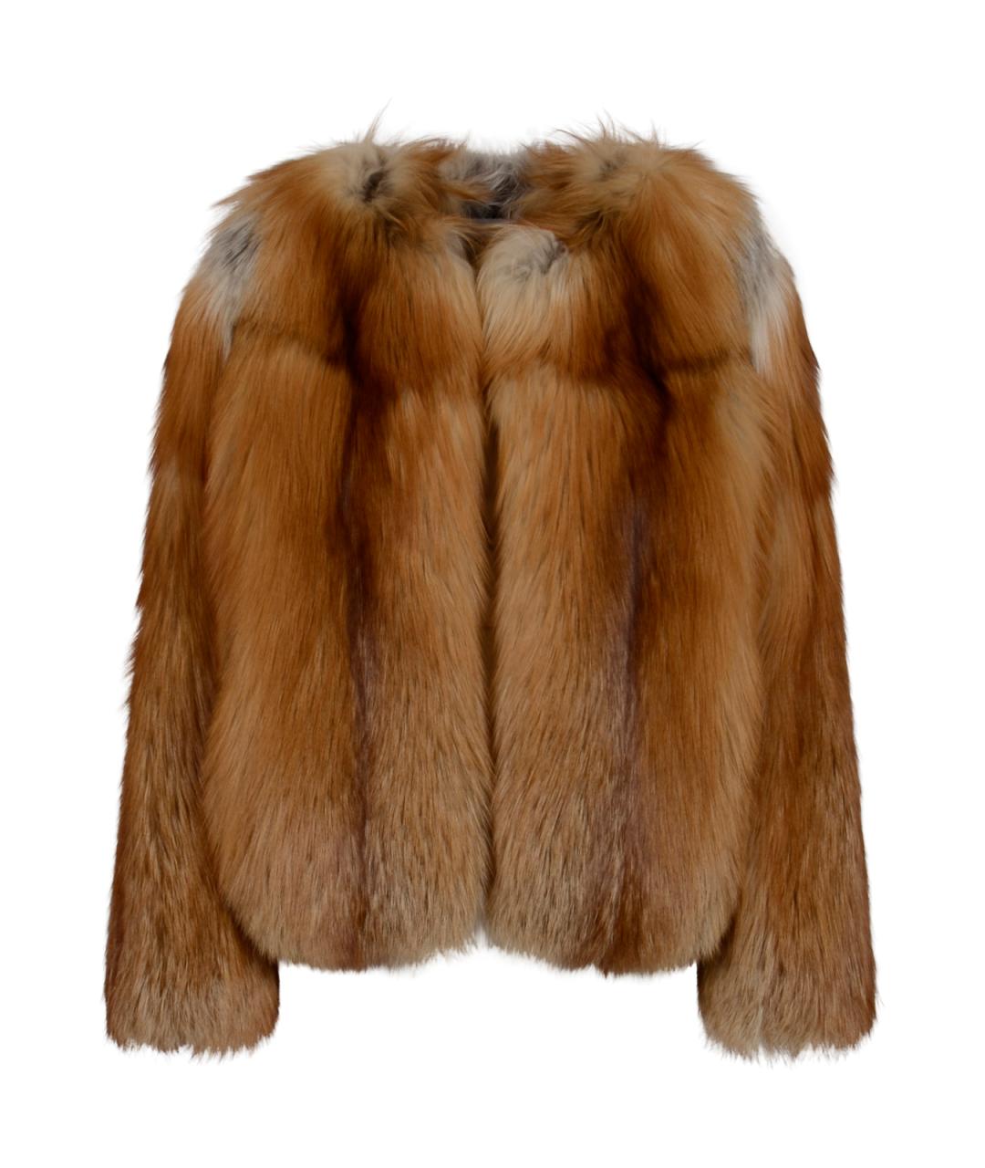 YVES SALOMON Коричневая меховая шуба, фото 1
