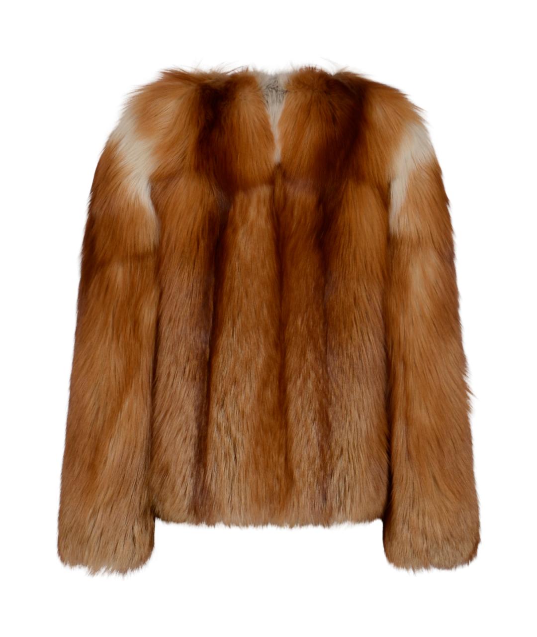 YVES SALOMON Коричневая меховая шуба, фото 2