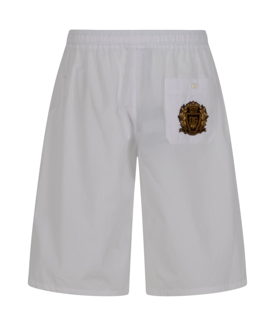DOLCE&GABBANA Белые хлопковые шорты, фото 2
