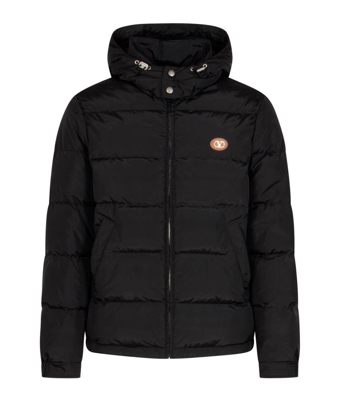 VALENTINO Черный синтетический пуховик, фото 1