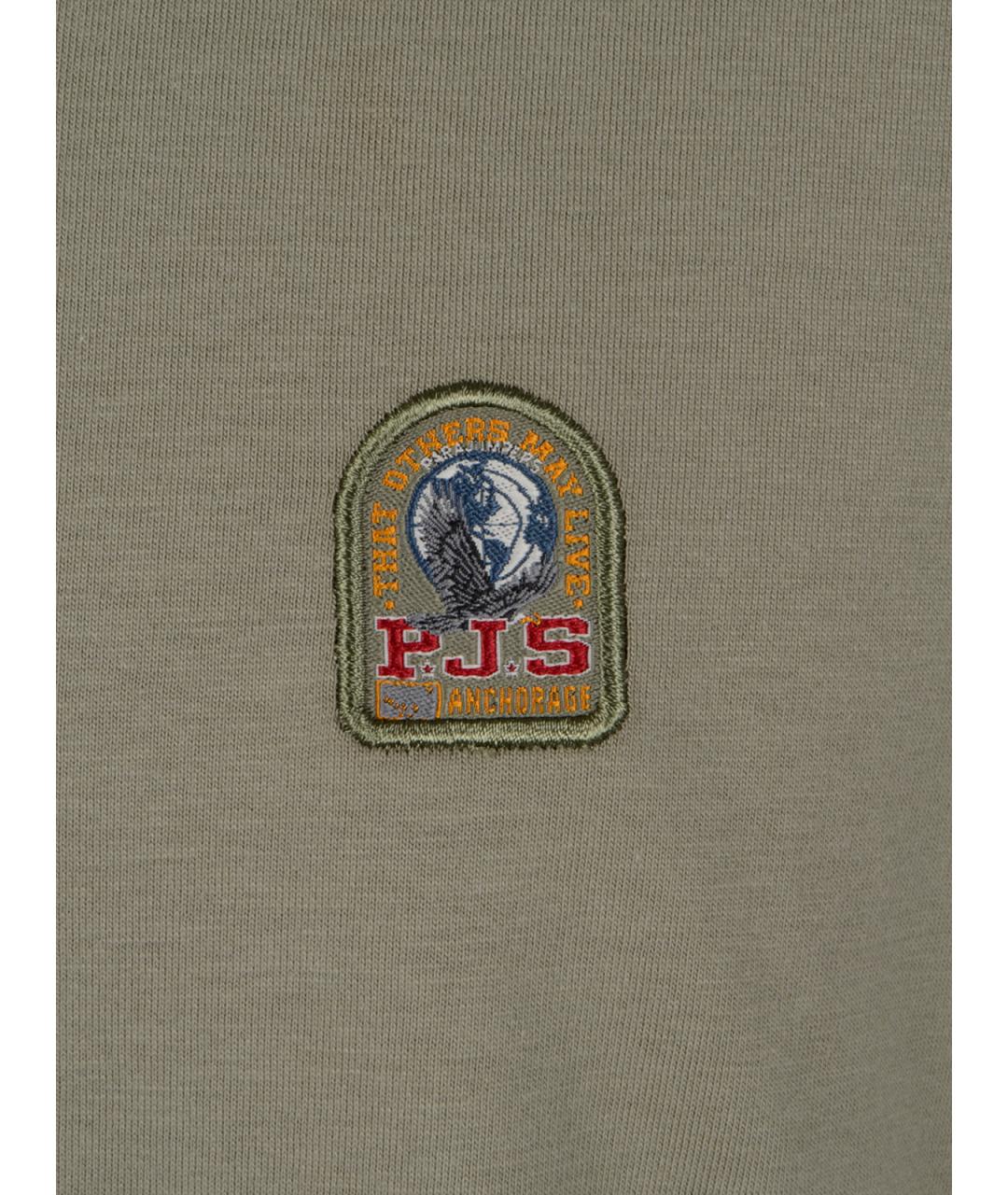 PARAJUMPERS Серая хлопковая футболка, фото 3