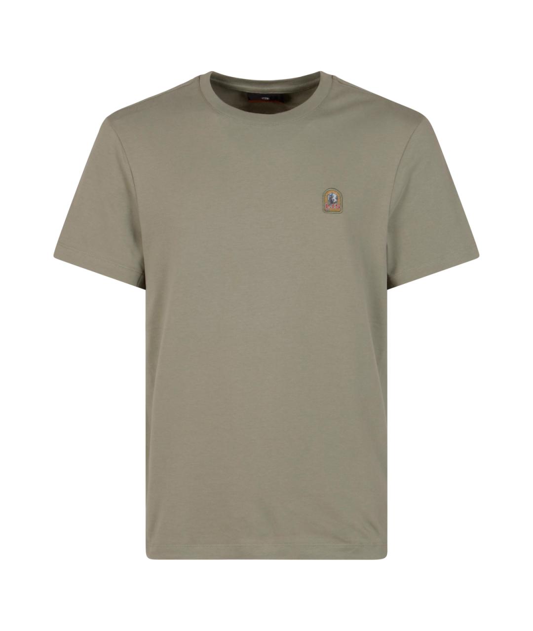 PARAJUMPERS Серая хлопковая футболка, фото 1