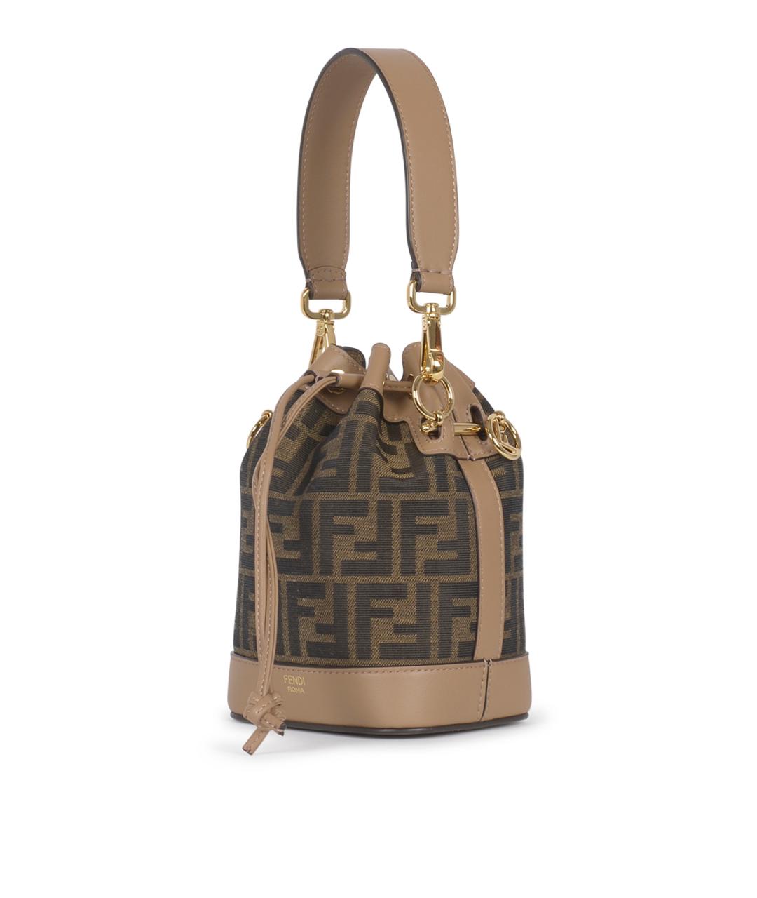 FENDI Коричневая тканевая сумка через плечо, фото 2